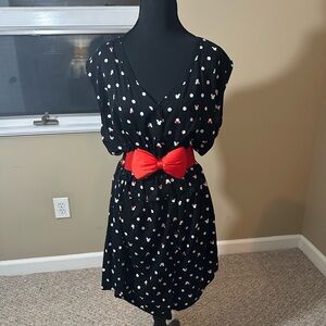 Disney Black and White Minnie Polka Dot Romper